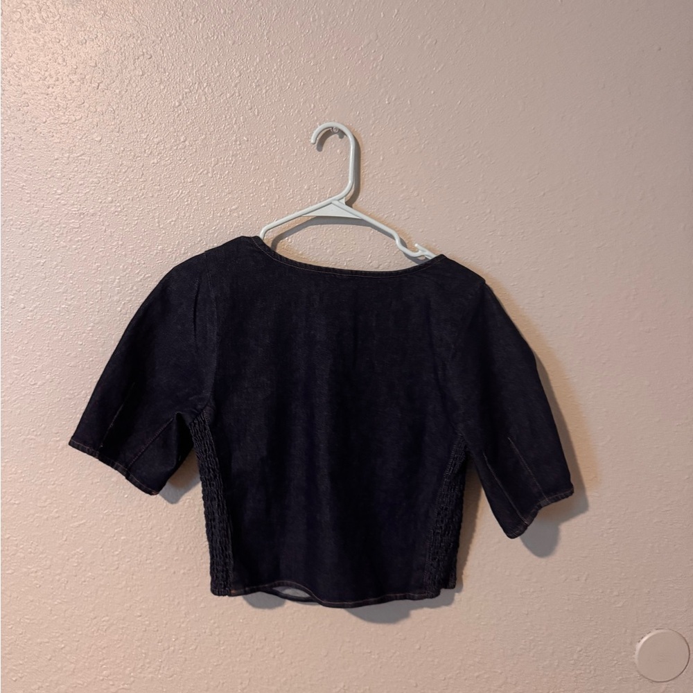 NWOT Old Navy Square-Neck Denim Cropped Top size Medium - Picture 5 of 7